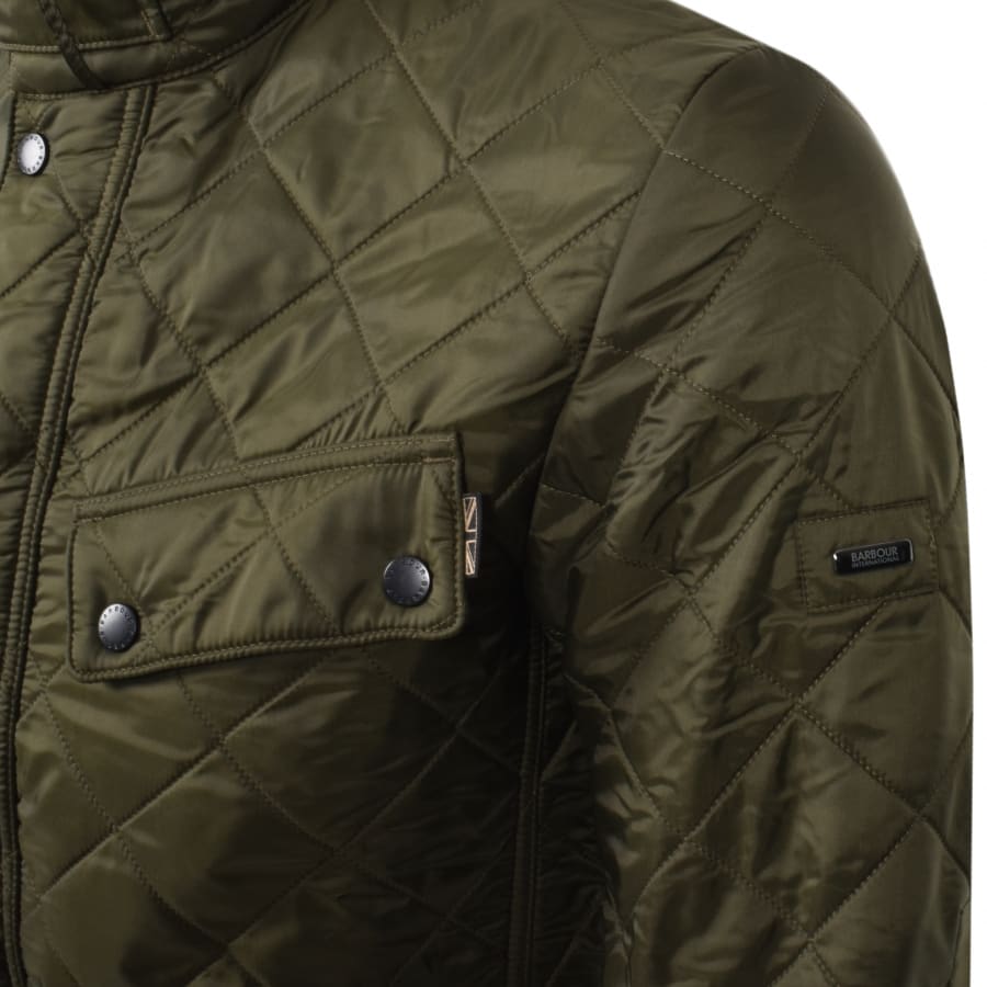 Alternative Image for ProductBarbour International Ariel Quilted Jacket Green3